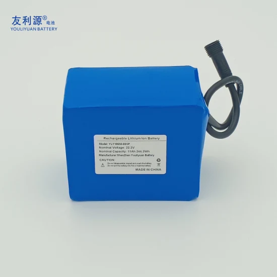 Fábrica de Shenzhen OEM Solar Lithium-Ion 6s5p 11ah 244.2wh 24V Bateria recarregável 18650 Li-ion Battery Cell